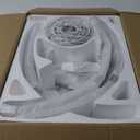 VOLISUN Low Profile Ceiling Fans with Lights and Remote, 19.7in Flush Mount Ceiling Fans with Light, 3000K-6500K Dimmable Fandelier Ceiling Fan, Bladeless Ceiling Fan for Bedroom(White)