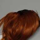 Swiking Orange Mullet Wig for Women Curly 70s 80s Rocker Shoulder Length Straight Natural Layered Hair Cosplay Synthetic Women Wigs(Orange)