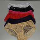 Sunm Boutique 6 Pack Women's Invisible Seamless Bikini Lace Underwear Half Back Coverage Panties X-Small