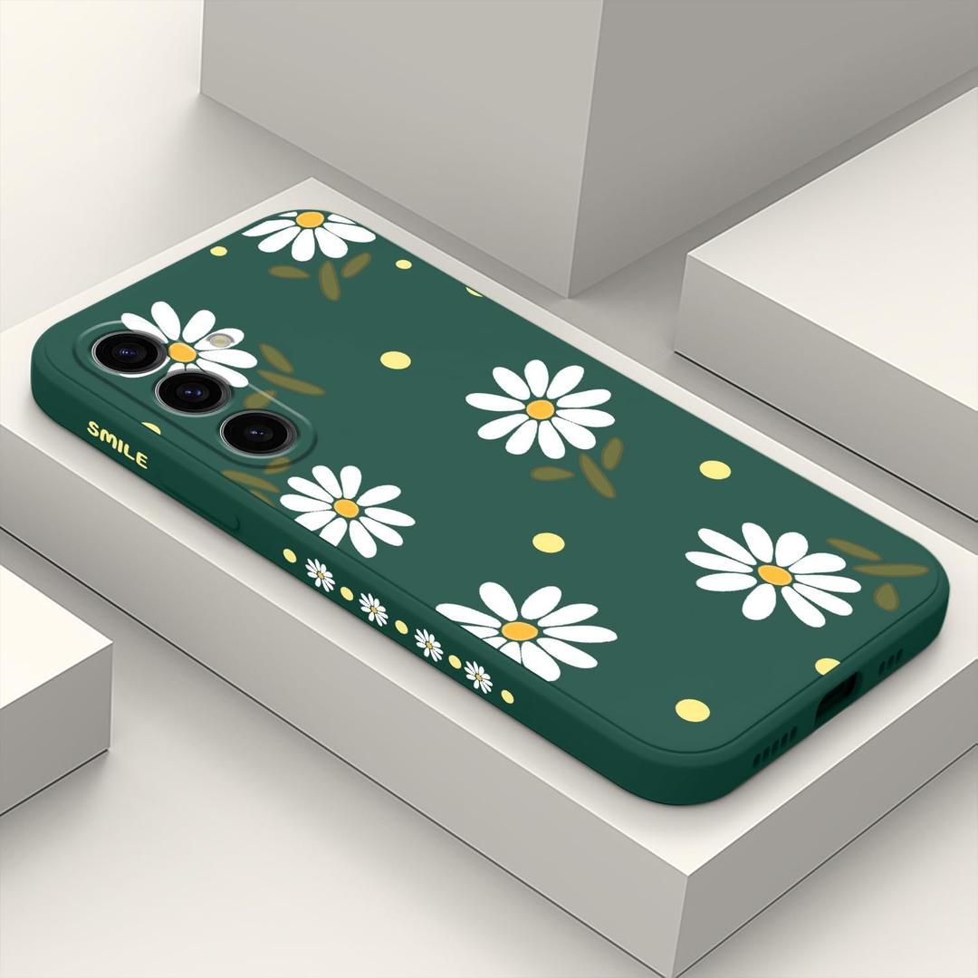 for Samsung Galaxy S25 FE Case, Slim Soft Non Slip Silicone for Samsung S25 FE Phone Cover 6.7 inch, Daisy Green
