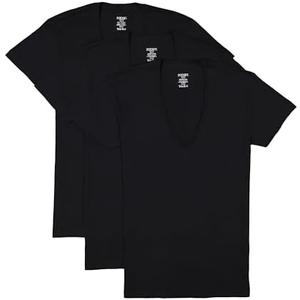 2(X)IST Mens Essential Cotton Slim Fit Deep V-Neck T-Shirt 2-Pack L