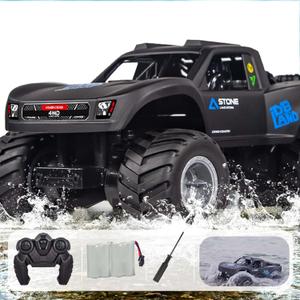 KB KAIBO Monster Truck Toys, 2.4G Amphibious Remote Control Car for Boys, 1:16 Scale All-Terrain Rc Car, 4WD, 2 Rechargeable Batteries, Perfect Valentines Birthday Gift for Boys & Adults-Blue