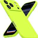 LoeoeL for iPhone 17 Pro Max Phone Case Silicone, Fluorescent Neon Lime Green Bright Color Matte TPU, Minimalist Ultra Thin Slim Soft Rubber Gel Girly Cute Case for Women Men, Camera Cover Protection