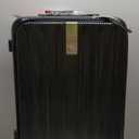 Hanke 20 Inch Carry-On Luggage PC Hard Shell Suitcases for Travel Front Opening Aluminum Frame Travel Luggage Rolling Suitcase with Wheels for Women Man Gifts.(Jet Black)