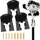 Garage Organizer Wall Hanger - Heavy Duty Garage Storage Trimmer Rack, Garden Power Tool Holder for Weed Whackers, Grass Trimmer, Hedge Trimmer, Grass Trimmer, Garage Tools, 3 Pack(Black)
