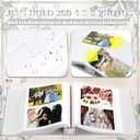 Dunzoom Our Wedding Photo Album 200 Pcs 4 x 6 Inch Leather Wedding Anniversary Album with Front Window Double Heart Design Couple Gifts, White