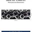 YIHOUSE 2x6 Kitchen Runner Rug Non Skid Washable, Black and White 6ft Rug Runners for Bathroom Hallway Non Slip, Modern Carpet Runner for Entryway Bedside Laundry Room