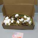 6 Pcs Faux Silk Peony Artificial Flowers, 27" Fake Silk Peonies Flowers for Vase, Bulk Fake Peonies Branches with Stems for Wedding Bouquets Centerpieces Office Decor DIY Arrangements, White
