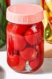 Mason Jar With Pink Lid