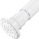 XIQIYY Small Tension Rod 18-32 Inch White Spring Shower Curtain Rod Adjustable Tension Curtain Rod No Drilling Heavy Duty Short Shower Rod,Non Slip,Stainless Steel