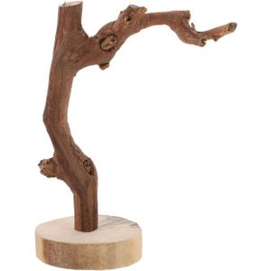 Balacoo Wooden Parrot Perch Stand with Stable Base Multi-Functional Bird Training Rack Toy for Parrots Durable Non-Slip Grip for Training and Play