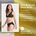 ExOfficio Women's Give-N-Go 2.0 Bikini Cut Brief - Breathable Durable Easy Care Travel Underwear (Black, S)