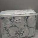 Oversized King Bedspread - 120" Lx128 W Extra Wide - 100% Cotton Lightweight Embroidery Coverlet Set - Reversible Super King Quilt - 3 Piece - Blue/White