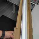 SEEYE Blackout Roller Shades for Windows, Cordless, Roller Blinds, Linen Fabric Window Blinds, Thermal Insulated Fabric UV Protection, Room Darkening Shades for Home,Office (Line Grey, 70" W x 72" H)