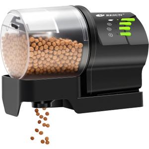 Ycozy Automatic Fish Feeder for Aquarium Auto Food Dispenser with Timer for Small Tank, Aquariums - Battery/Plug-in Powered Feeders for Goldfish/Koi/Turtle, Resun AF2020