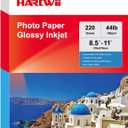 220 Sheets Photo Paper Glossy Inkjet 8.5x11 44lb 160Gsm A4 Letter Size Suitable for All Dye Ink Printers