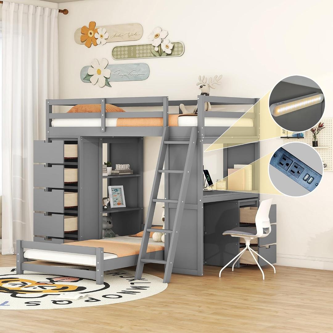 Merax Bed, Twin over Twin