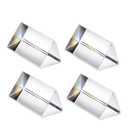 4pcs Clear K9 Crystal Triangular Prism for Photo Rainbow Lights Crystal Optical Prisms Glass Physics Teaching Refracted Light Spectrum Students Presents Gift,50mm/2inch