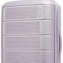 American Tourister Stratum 2.0 Expandable Hardside Luggage with Spinner Wheels, 24" SPINNER, Purple Haze (24-Inch Checked-Medium)