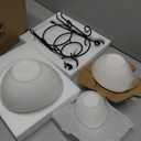 3 Tiered Serving Bowl Stand, Ceramic Chip and Dip Serving Dishes with Collapsible Metal Rack, Appetizer Serving Platters Food Display Stand for Fruit Dessert Parties Entertaining