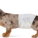 Amazon Basics Absorbent, Leakproof Male Dog Wrap Disposable Diapers, Small, Pack of 50, White