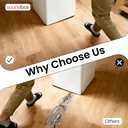 Soundbox Noise Reducing Floor Mats 10PCS, Quiet Wood Grain Vinyl Floor Tiles 48x7.3 Inch, Waterproof Anti-Slip Floor Covering, Need Glue Easy Lay Installation for Bedroom, Living Room