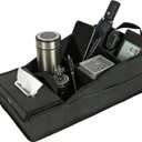 GMQ Car Seat Organizer,Automotive Seat Organizer for Front and Back Seat or Floor, Car Caddy Organizer Pu Leather Multiple Organizers and Storage for Travel Kids (Black)