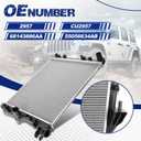 Orceed Engine Coolant Radiator, Fit for Jeep Wrangler 2007-2017, Wrangler JK 2018, 3.6L 3.8L, OE 2957, CU2957, 68143886AA