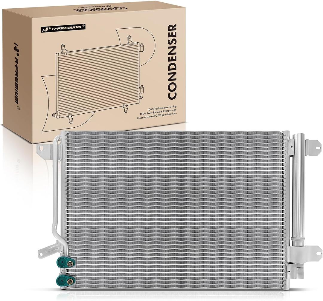 A-Premium Air Conditioning A/C Condenser Compatible with Volkswagen Jetta 2016-2018, Beetle 2016-2019, 1.4L 1.8L 2.0L, Turbocharged