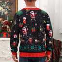 uideazone Mens Ugly Christmas Sweatshirts Funny 3D Graphic Long Sleeve Pullover Shirts (Large, Afake Chest)