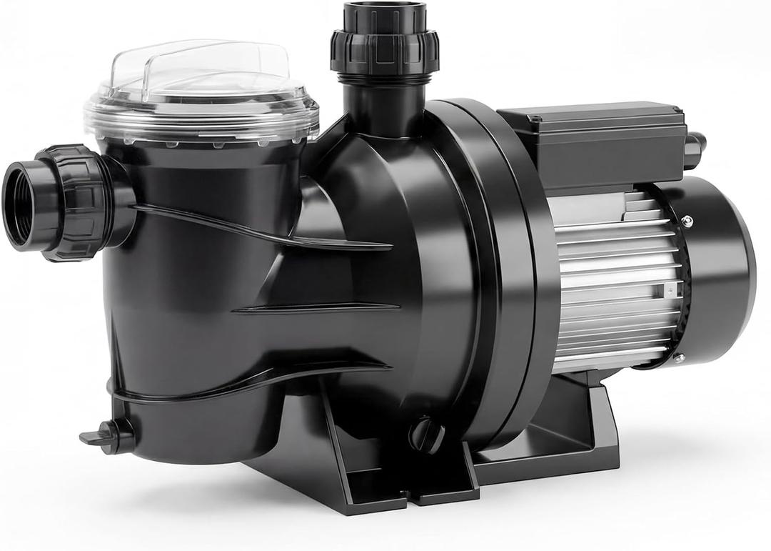 In/Above Ground Pool Pump High Flow Self Primming Swimming Pool Pump, 115V High Efficiency Pump for Above Ground Pools Pond Hot Tubs Spas, 7FT Power Cord, Quiet Operation (1.1 HP, 3962 GPH)