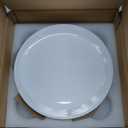 Dinner Plates Set of 12, 10-1/2 inch Glass Salad Plate Set Scratch Resistant, Kitchen White Plates for Serving Dishes, Microwave and Dishwasher Safe