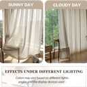 MAIHER 100 Inch Extra Wide Pinch Pleated Curtains, Light Filtering Natural Linen Semi Sheer Curtains 96 Inches Long for Living Room Soft Drapery Pinch Pleat Drapes with Hooks (1 Panel, 100 W x 96 L)