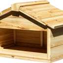 BalterFF Cat Houses for Outdoor Cats Wooden Weatherproof Shelter Winter Stray Cat Houses Feeder