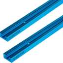 POWERTEC 71158 48 Inch Double-Cut Profile Universal T-Track with Predrilled Mounting Holes, T Track for Woodworking Jigs and Fixtures, Drill Press Table, Router Table, Workbench, 2 Count, Pack of 1