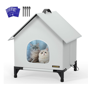 Cat House Cats - Dog Outdoor Indoor Waterproof Insulated House, Summer Cooling Cat with20 Ice Packs,Ice Pack Double Insulation for Small/Medium Cats