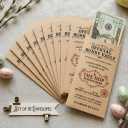 Easter Cards with Envelopes, Bunny Bucks, Easter Money Holders for Teens Boy Girl Toddler Baby, Basket Stuffers, Cash Gift Holder, Cute Bunny Carrot Design, Holiday Surprise Idea, Pack of 10