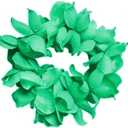 2 x CISMARK Hawaiian Luau flower Leis Jumbo necklace bracelets headband set (Green)