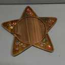 Guowall Star Shaped Resin Wooden Tray Serving Platter Christmas Decoration Cheese Board for Kitchen, Home Decor, Food Display - 1 pc/Set