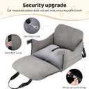 Dog Car Seat for Small/Medium Dogs.Water Repellent with Storage Pockets.Doubles as a Pet Travel Bed for Dogs Up to 40 lbs. Machine Washable Dog Carrier- Gray
