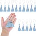 45 Pcs Mini Bookmark Tassels 10cm/4 Inch with Loops for Keychain Earring, Bookmarks, Jewelry Making, DIY ProjectsBlue