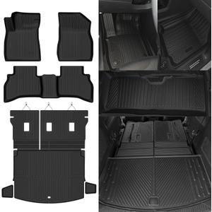 Custom Fit Floor Mats for 2021-2025 2026 Chevrolet Trailblazer AWD(Only Fit Cargo in Upper Deck Position), All Weather TPE Floor Liners with Trunk Mat & Backrest Protectors, Interior Accessories
