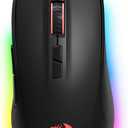 Redragon Wired Gaming Mouse, Black PC Gaming Mice with RGB Backlits, 7 Programmable Macro Buttons, Max 12800 DPI, 1000Hz Polling Rate, Cool Corded Optical Mouse for Computer/PC/Laptop/Gamer, M718-AIR