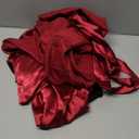 Kaei&Shi Unwrap Me Ribbon, Split Back, Flowy Gifts, 2PC Plus Size Lingerie (Burgundy, 24Plus)