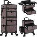 AROUS Rolling Makeup Train Case with Drawers Cosmetology Case on Wheels