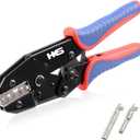 HKS Crimping Tool for Solar PV Cable Connectors - Ratcheting Wire Crimpers - AWG 14-8 (2.5-10mm) - Ratchet Terminal Crimper - Electrical Crimping Tool