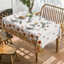 Horaldaily Fall Tablecloth 60 x 120 Inch Rectangular Autumn Sunflower
Maple Leaves Pumpkin Seasonal Washable Table Cover for Party Picnic Dinner Decor