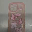 Compatible with iPhone 13 Pro Max,Cute Kawaii Bling Sparkle Glitter [Butterfly Series] Frame Shape Soft Silicone Shockproof Protective Phone Cover for Women Girls BTFPink