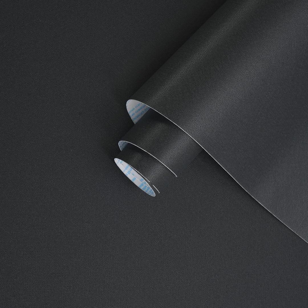 Dimoon 17.7''x236'' Peel and Stick Wallpaper Dark Grey Contact Paper for New Environmentally Friendly Materials Thickening Upgrade Embossed Renter Friendly Gray Wall Modern Vinyl Countertop Bedroom