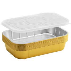 Aluminum Foil Pans with Lids (15 Pack with Lids),9x13,Heavy Duty Aluminum Pans, Disposable Aluminum Pans,Gold Foil Pans,Deep Container for Heating, Baking,Cooking,BBQs,Parties, Storing,118oz